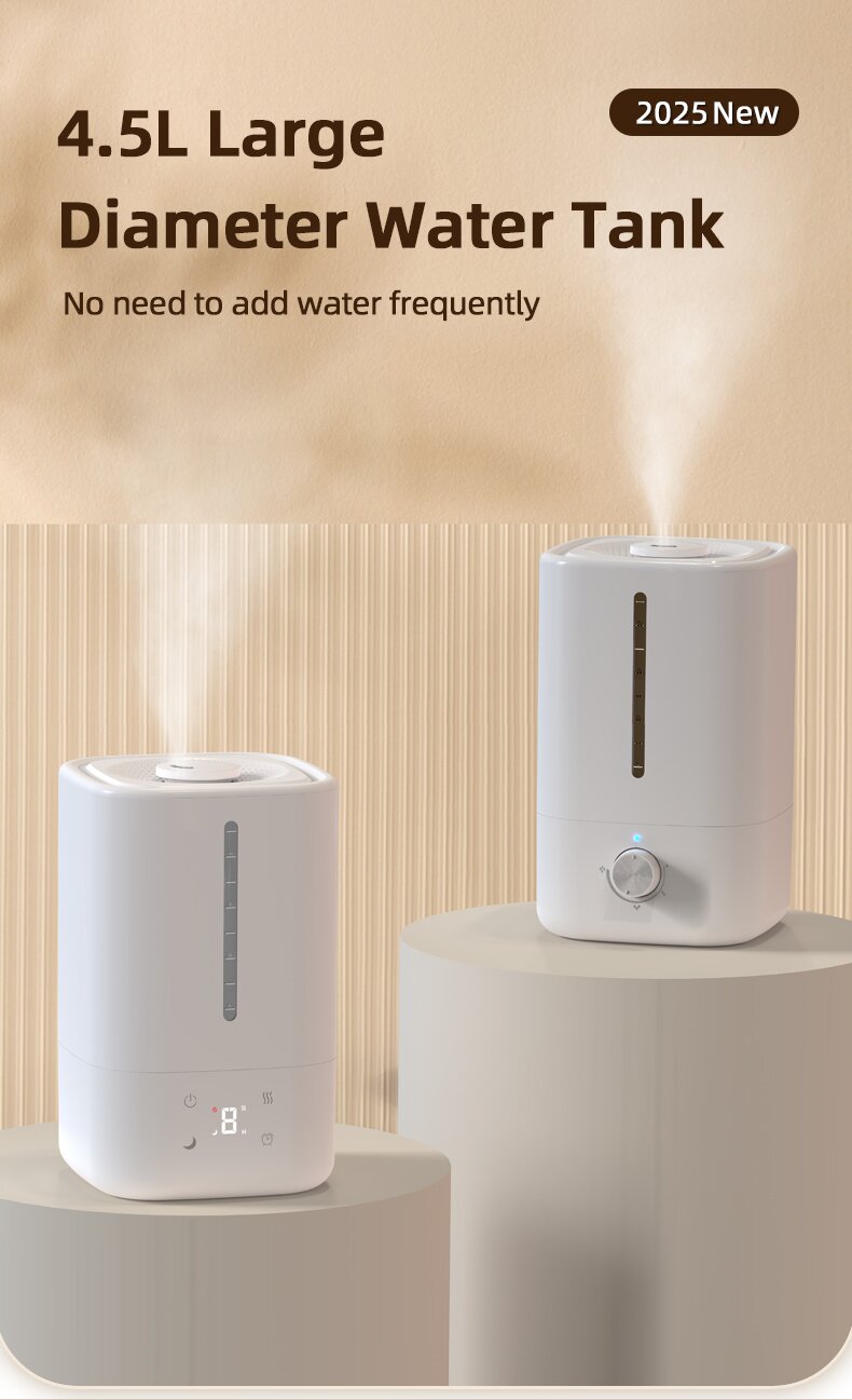 Kontroll bi tliet veloċitajiet 4.5L Ultrasonic Cool Mist Ultrasonic Humidifier