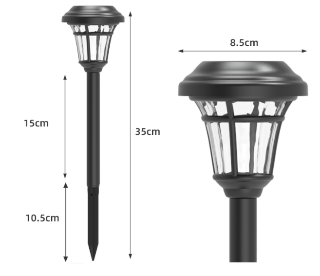 Lawn Light Waterproof Dwal tal-ġnien solari